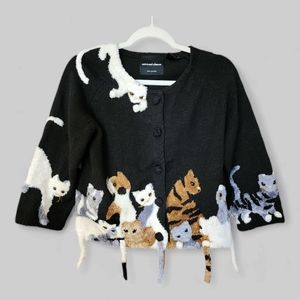 Michael Simon Black Cat Cardigan